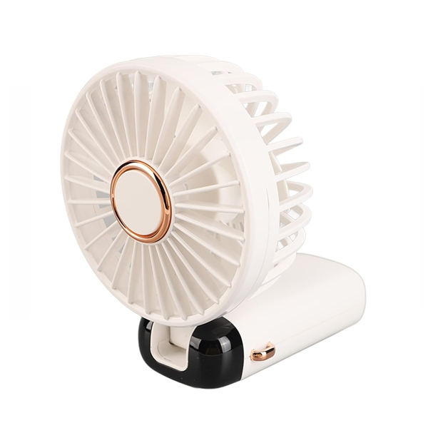 Ventilator portabil USB reîncărcabil, DEPOX®, silențios cu 5 trepte de viteză, alb [2]