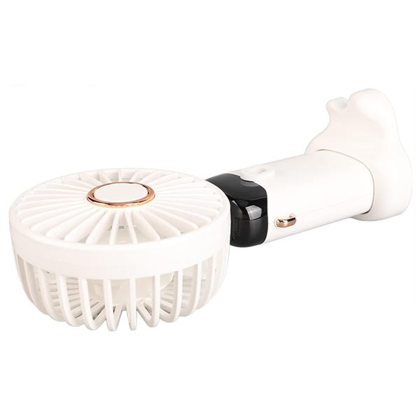 Ventilator portabil USB reîncărcabil, DEPOX®, silențios cu 5 trepte de viteză, alb [4]