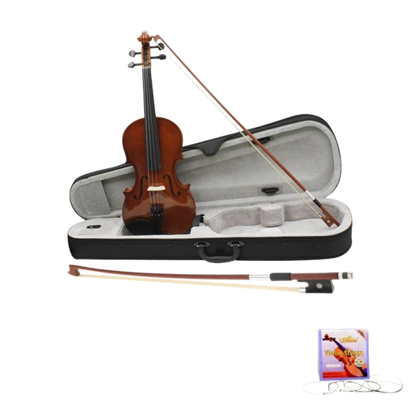 Set vioara clasica din lemn 1/8, doua arcusuri si set corzi, DEPOX®, toc inclus [2]