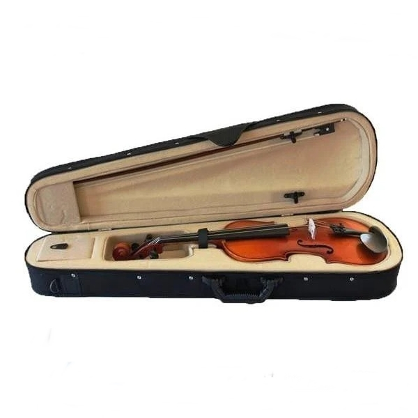 Vioara clasica din lemn 4/4 IdeallStore® ,doua arcusuri, toc inclus, maro [3]