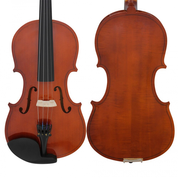 Vioara clasica, lemn, toc inclus, doua seturi corzi incluse, 3/4, 55 cm [4]