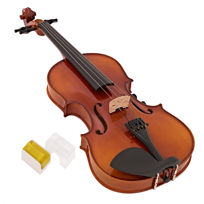 Vioara clasica, lemn, toc inclus, doua seturi corzi incluse, 3/4, 55 cm [2]