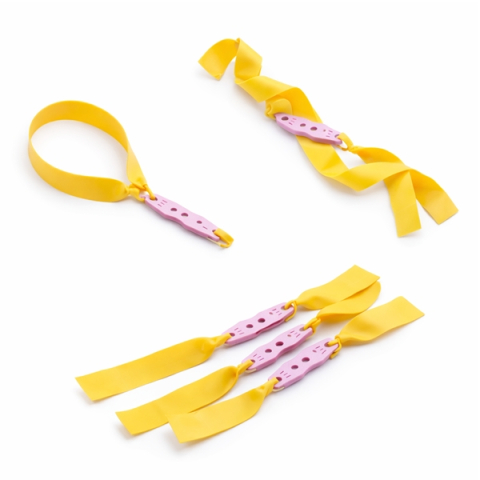 Set 3 benzi de schimb pentru praștie, cauciuc plat premium, galben, 0.5 mm [2]