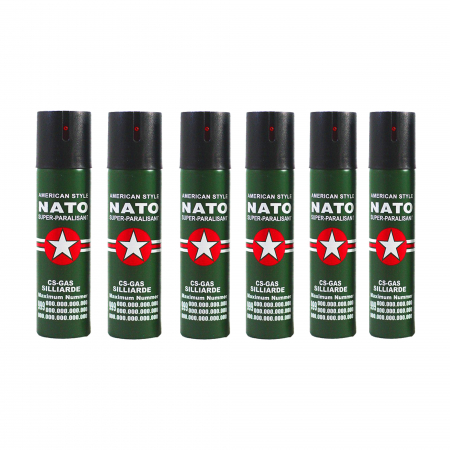 Seturi & accesorii autoaparare - Set 6 sprayuri autoaparare NATO, propulsie jet, 60 ml