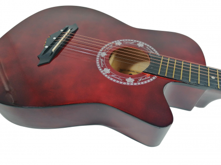 Chitara clasica din lemn 95 cm, visinie Cutaway, husa nylon inclusa [3]
