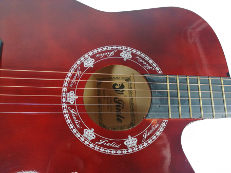 Chitara clasica din lemn 95 cm, visinie Cutaway, husa nylon inclusa [4]