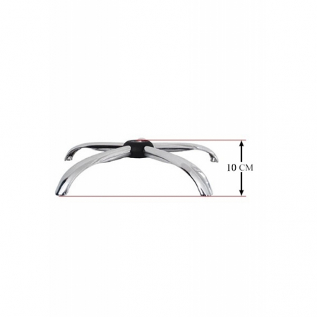 Baza metalica pentru scaun directorial, 56 cm, argintie [2]