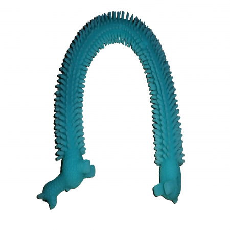 Jucarie senzoriala superelastica, antistres, Gummy Llama, cauciuc, 21 cm, albastru [4]