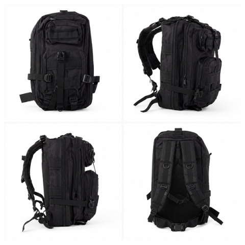 Rucsac Tactic Militar de Supraviețuire 28L DEPOX®, Negru, Compartimente Multiple, Sistem MOLLE [1]
