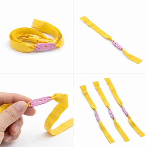 Set 3 benzi de schimb pentru praștie, cauciuc plat premium, galben, 0.5 mm [1]