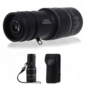 Luneta de camping si vanatoare, Monocular, 16x52, negru, husa inclusa [1]