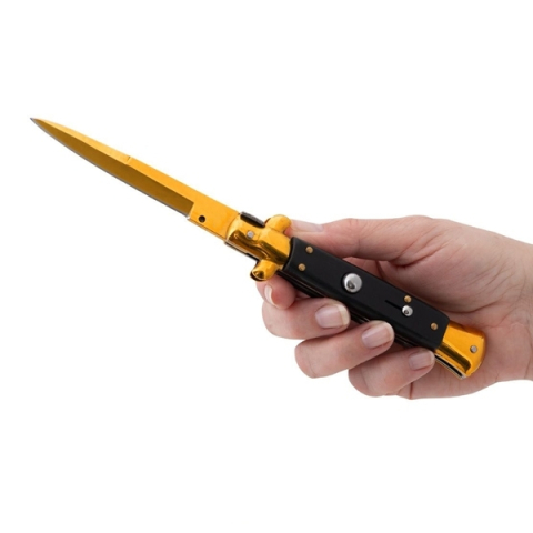 Set doua bricege, DEPOX®, finisaj auriu – design italian clasic, husă inclusă, 22 cm, auriu/multicolor [7]