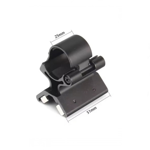 Suport magnetic lanterna vanatoare, diametru 25 mm, aluminiu, negru [1]