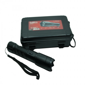 Electrosoc - Electrosoc autoaparare cu lanterna, full metal, Piranha, 3.800.000 V