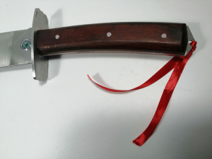 Sabie de vanatoare IdeallStore®, Wrath Blade, maner lemn, 69 cm, teaca cadou [6]