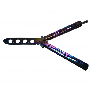 Briceag fluture de antrenament IdeallStore®, otel inoxidabil, Rainbow Dash, multicolor, 21.5 cm [2]