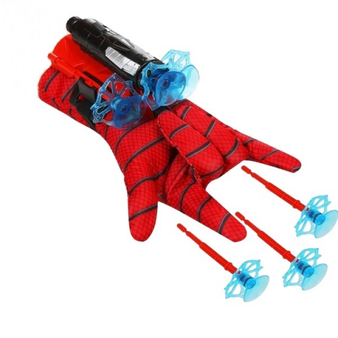 Set mască din plastic, mănușă cu ventuze și figurină SpiderMan, Mărime Universală, cu LED [2]