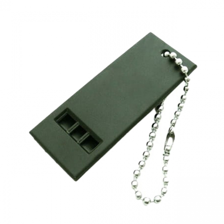Amnar pentru camping IdeallStore®, Ultimate Survival, otel inoxidabil, 10 cm, negru, fluier inclus [4]