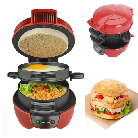 Aparat de Burgeri, 600W, placi antiaderente, incalzire uniforma,180° [2]