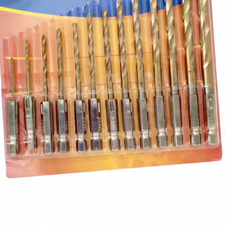 Set 13 burghie, otel, 1.5-6.5 mm prindere hexagonala [2]