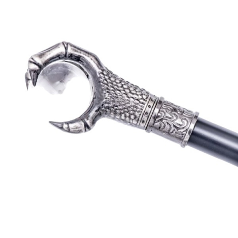 Baston decorativ, Ball, metalic, cutit panoplie, 95 cm, negru [2]