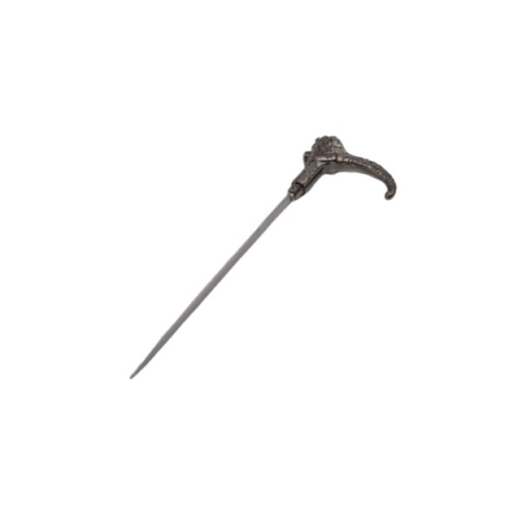 Baston decorativ, Lion Stance, metalic, sabie interioara, 90 cm, negru [3]
