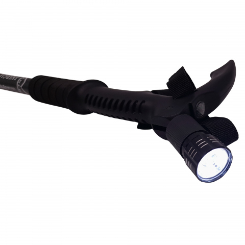 Baston extensibil IdeallStore®, Ol Helper, aluminiu, lampa LED, 110 cm, negru [5]