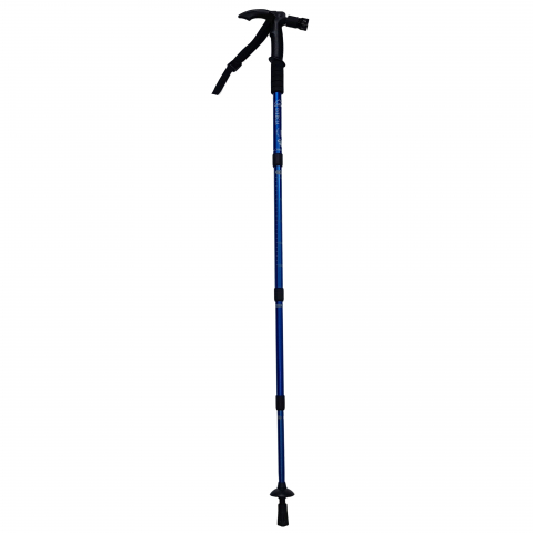 Baston trekking extensibil IdeallStore®, Ol Helper, aluminiu, lampa LED, 110 cm, albastru [1]