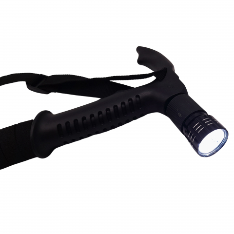 Baston trekking extensibil IdeallStore®, Ol Helper, aluminiu, lampa LED, 110 cm, albastru [6]
