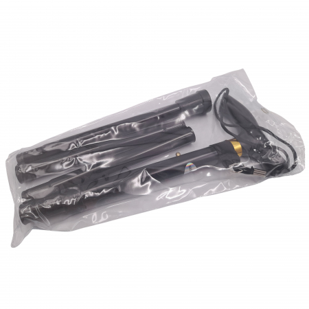 Baston flexibil pentru locomotie IdeallStore®, Special Help, extensibil, aluminiu, 92 cm, negru [6]