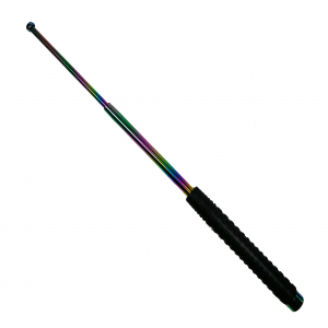 Set baston telescopic din otel 3 sectiuni si spray autoapărare NATO DEPOX®, rainbow, 66 cm/60 ml, husa inclusa [3]