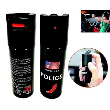 Set baston telescopic din otel 3 sectiuni si spray paralizant chili DEPOX®, rainbow, 66 cm/60 ml, husa inclusa [7]
