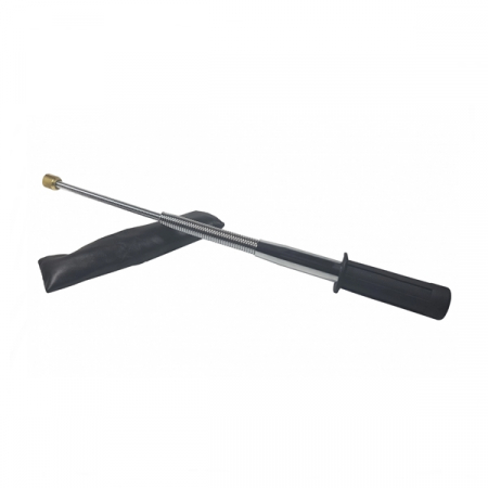 Bastoane telescopice si nunceaguri - Baston telescopic flexibil maner cauciuc, 47 cm, argintiu