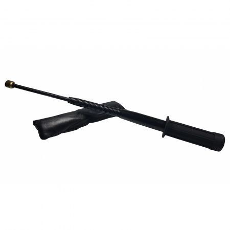 Bastoane telescopice si nunceaguri - Baston telescopic flexibil maner cauciuc, 47 cm, negru
