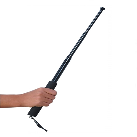 Bastoane telescopice si nunceaguri - Baston telescopic, IdeallStore®, 65 cm, maner burete, negru