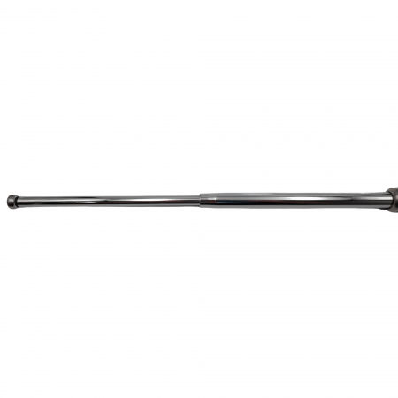 Set baston telescopic 3 sectiuni si bata de baseball cu lanternă LED DEPOX®, otel inoxidabil, 64 cm/31 cm,  argintiu/negru, husa inclusa [5]