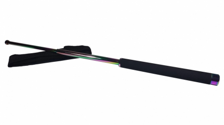 Bastoane telescopice si nunceaguri - Baston telescopic, otel inoxidabil, 3 segmente, 65 cm, rainbow