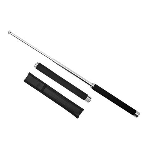 SPORT & TIMP LIBER - Baston telescopic pliabil, 65 cm , argintiu, husa inclusa