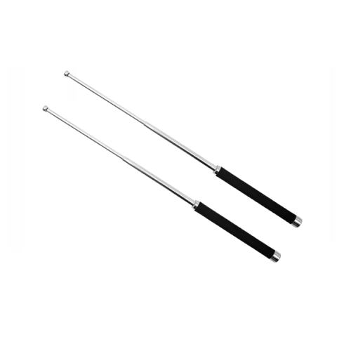 Bastoane telescopice si nunceaguri - Set doua bastoane telescopice pliabile, DEPOX®, 51 cm, maner antiderapant, argintiu