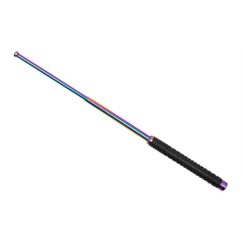 SPORT & TIMP LIBER - Baston Telescopic Pliabil DEPOX®, Finisaj Multicolor, Mâner Antiderapant, 52 cm