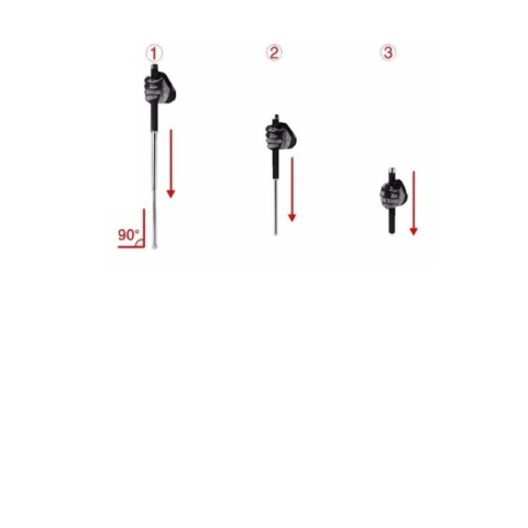 Baston telescopic pliabil, DEPOX®, 65 cm, maner antiderapant, husa inclusa [8]