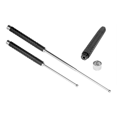 Baston telescopic pliabil, DEPOX®, 52 cm, maner antiderapant, husa inclusa, argintiu [3]