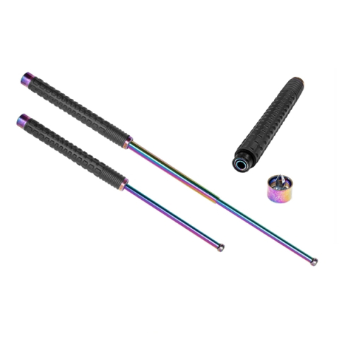 Set baston telescopic pliabil si bata de baseball cu lanternă LED DEPOX®, Finisaj Multicolor, Mâner Antiderapant, 65 cm/36 cm [3]