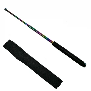 Set baston telescopic pliabil si bata de baseball cu lanternă LED DEPOX®, Finisaj Multicolor, Mâner Antiderapant, 65 cm/31 cm [6]