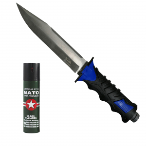 Seturi & accesorii autoaparare - Cutit, Survival Camper, 35 cm, cadou spray NATO 60 ml