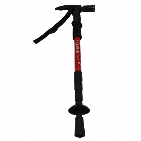 Baston trekking extensibil IdeallStore®, Ol Helper, aluminiu, lampa LED, 110 cm, rosu [3]