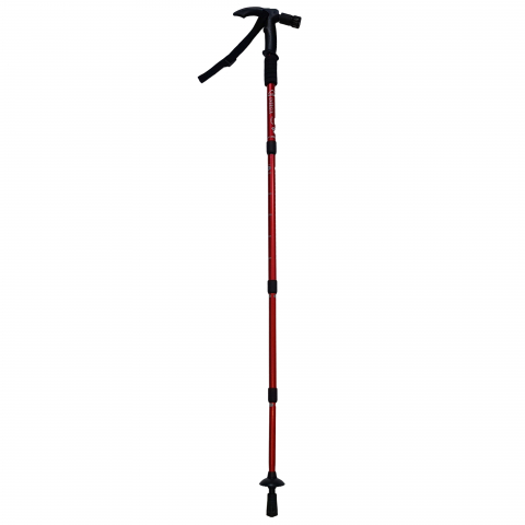 Baston trekking extensibil IdeallStore®, Ol Helper, aluminiu, lampa LED, 110 cm, rosu [1]