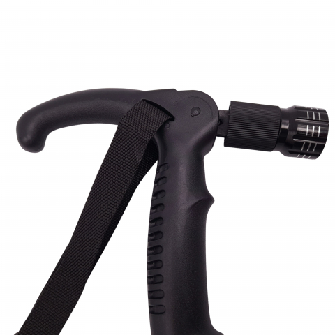 Baston trekking extensibil IdeallStore®, Ol Helper, aluminiu, lampa LED, 110 cm, argintiu [3]