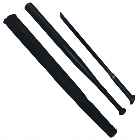 Bata baseball IdeallStore®, full metal, maner detasabil, 70 cm, negru, teaca inclusa [0]