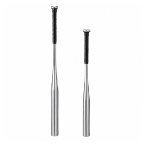 SPORTURI DE ECHIPA - Set doua bate de baseball DEPOX®, aluminiu, 63 cm/80 cm, argintiu
